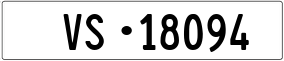 Trailer License Plate